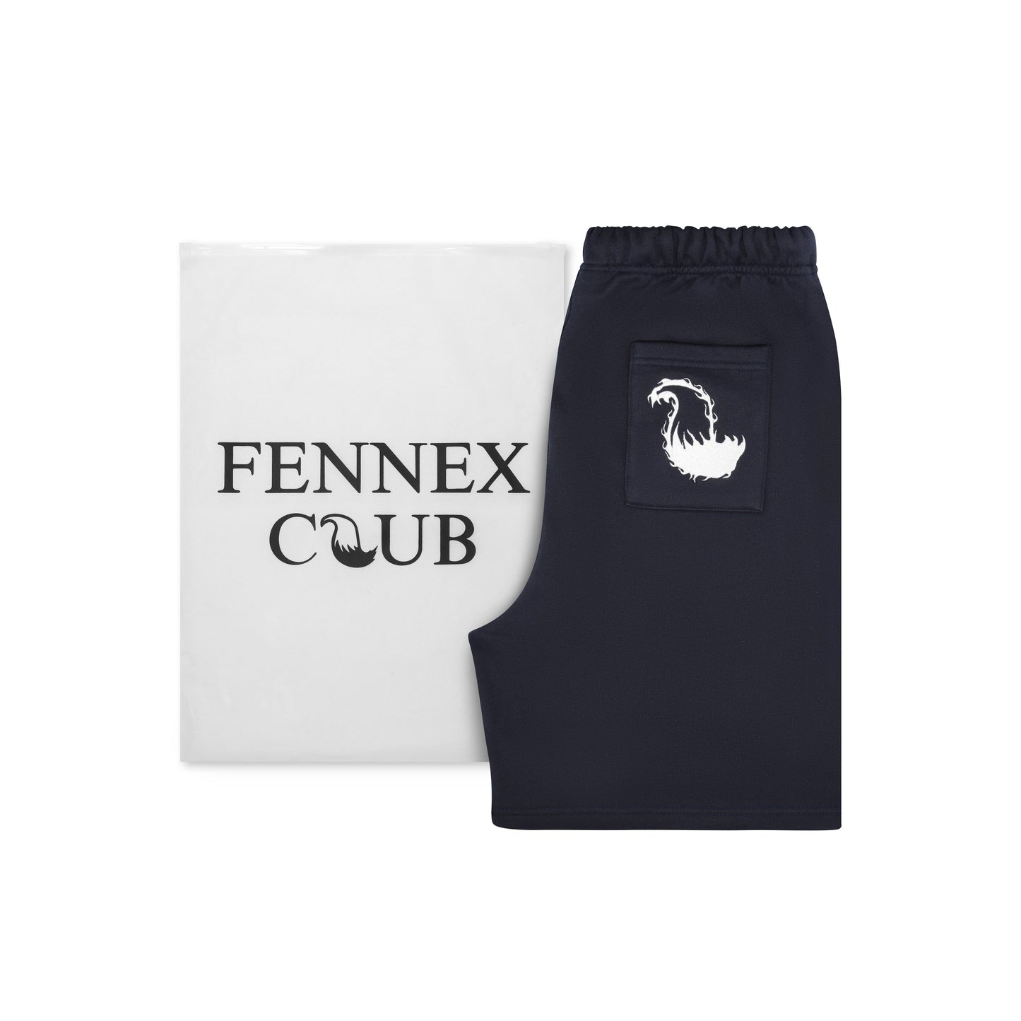 Fennex Club Navy Blue Sweat Shorts