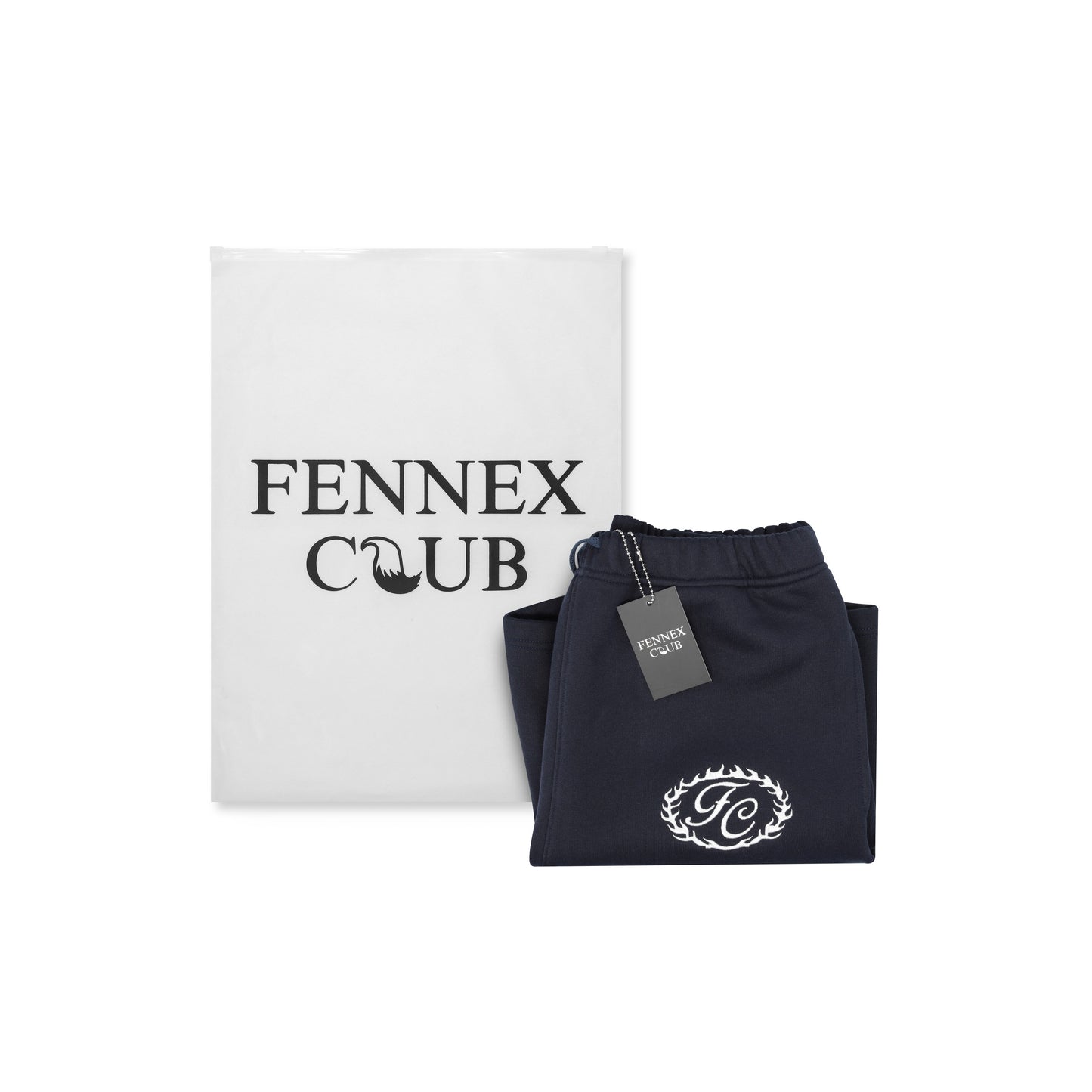 Fennex Club Navy Blue Sweat Shorts